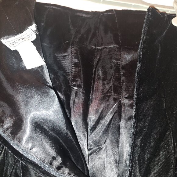 WOMEN'S SIZE 14 "VICTOR COSTA" VINTAGE VELVET HIGH-WAISTED PALAZZO PANTS - Picture 6 of 7